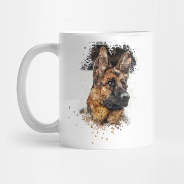 Old German Shepherd Dog by Ginstore